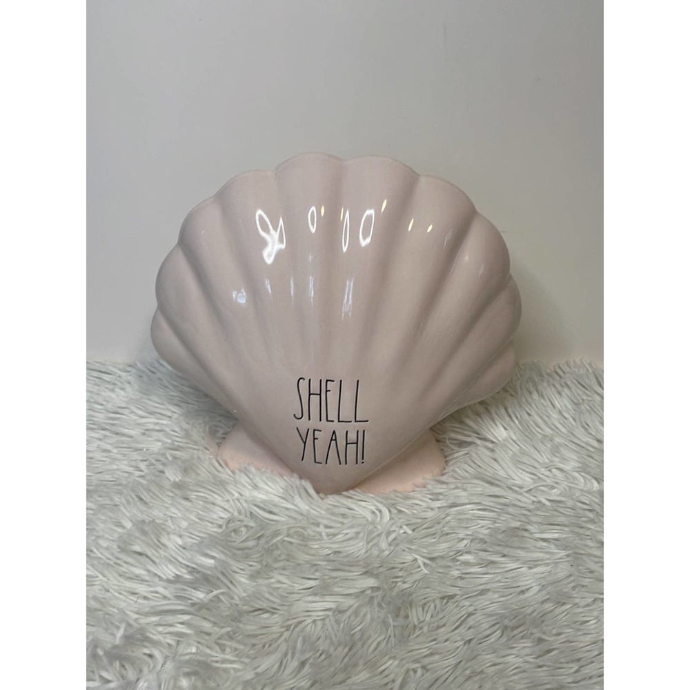 Last one - Rae Dunn pastel pink shell yeah home decor accent clamshell